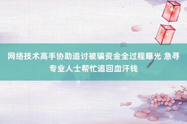 网络技术高手协助追讨被骗资金全过程曝光 急寻专业人士帮忙追回血汗钱